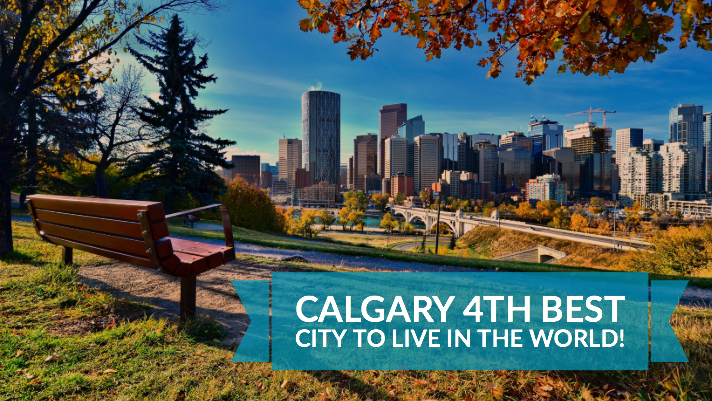 Calgary Alberta 4th Best City to live in